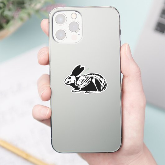 Skeletonkonijn Sticker (Telefoon)