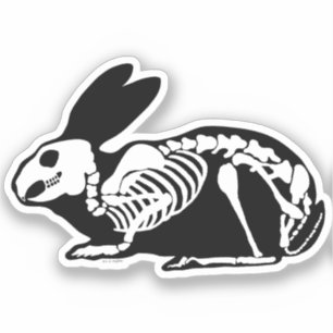 Skeletonkonijn Sticker