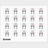 Skeletonliefhebbers Vierkante Sticker (Vel)