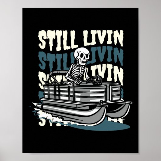 Skeletonmeer - varen pontonboot  poster (Voorkant)