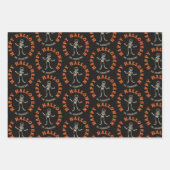 Skeletonpatroon Gepersonaliseerde Halloween Inpakpapier Vel (Voorkant)