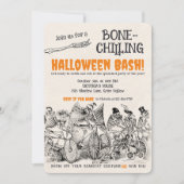  Skeletons 2 Bone-Chilling Halloween Party Kaart (Voorkant)