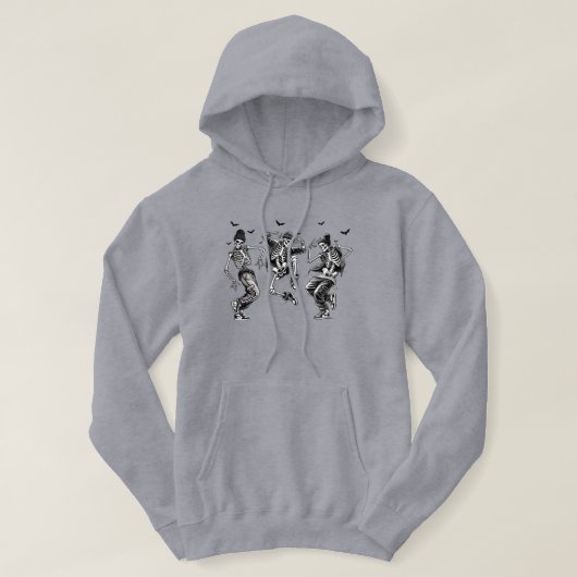 Skeletons Break Dancing Hooded Sweatshirt (Design voorkant)
