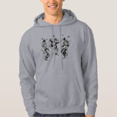 Skeletons Break Dancing Hooded Sweatshirt (Voorkant)