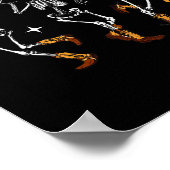 Skeletons Dance Cowboy Western Halloween Kostuum M Poster (Hoek)