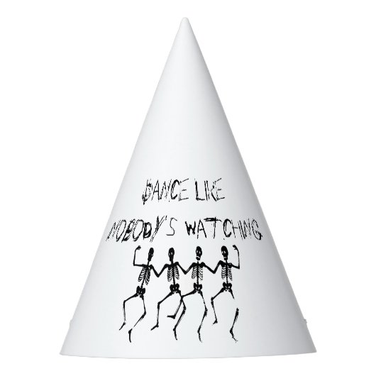 Skeletons Dance net alsof niemand Halloween kijkt Feesthoedjes (Voorkant)
