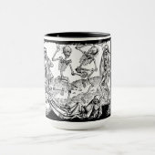 Skeletons Danse Macabre Coffee Mok (Midden)