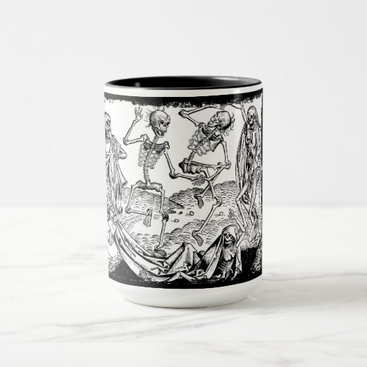 Skeletons Danse Macabre Coffee Mok (Midden)