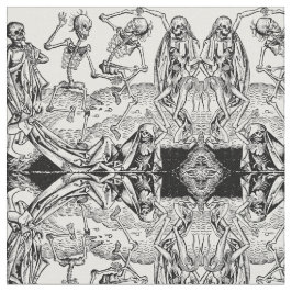 Skeletons Danse Macabre Fabric Stof