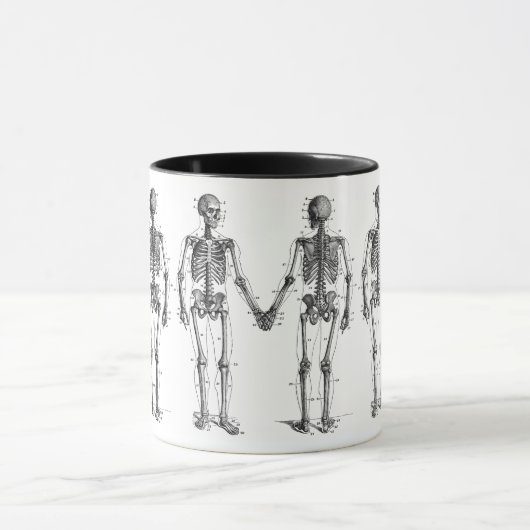 Skeletons Diagram met Genummerde Botten Mok (Midden)