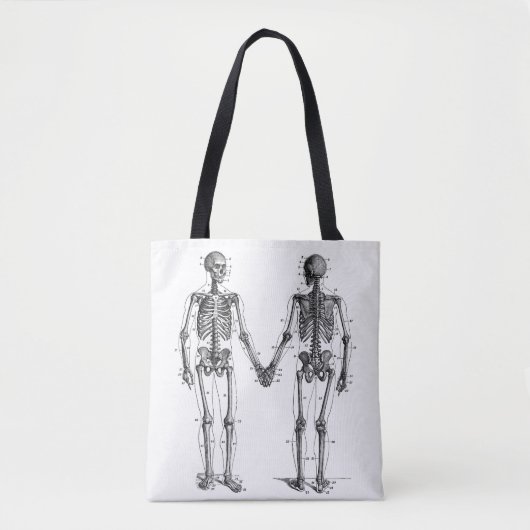 Skeletons Diagram met Genummerde Botten Tote Bag (Voorkant)