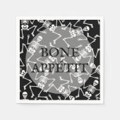 Skeletons Halloween Black Servet (Voorkant)