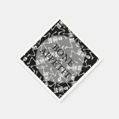 Skeletons Halloween Black Servet (Hoek)