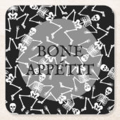 Skeletons Halloween Kartonnen Onderzetters (Voorkant)