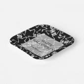 Skeletons Halloween Party Black Papieren Bordje (Gebogen)