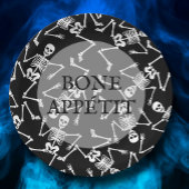 Skeletons Halloween Party Black Papieren Bordje