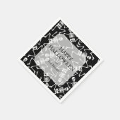 Skeletons Halloween Party Black Servet (Hoek)