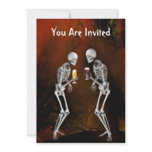 Skeletons Halloween Party Invitation