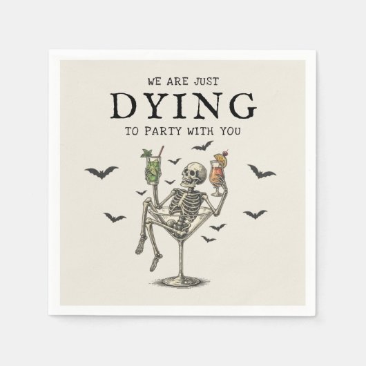 Skeletons Halloween Party servetten (Voorkant)
