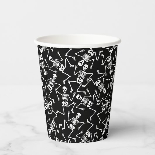 Skeletons Happy Halloween Papieren Bekers (Achterkant)