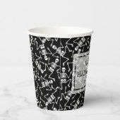 Skeletons Happy Halloween Papieren Bekers (Rechts)