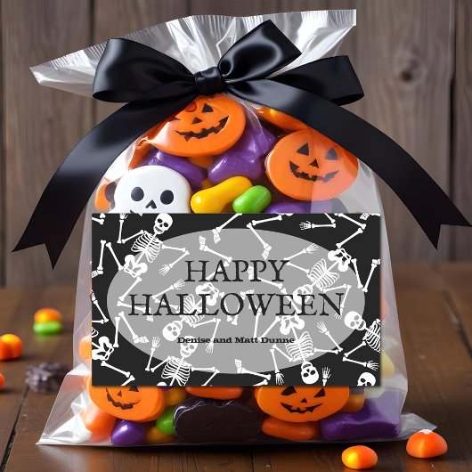 Skeletons Happy Halloween Rechthoekige Sticker