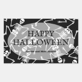 Skeletons Happy Halloween Rechthoekige Sticker (Voorkant)