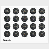 Skeletons Happy Halloween Ronde Sticker (Vel)