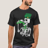 Skeletons Leprechaun Drinking Beer St Patrick s Da T-shirt (Voorkant)
