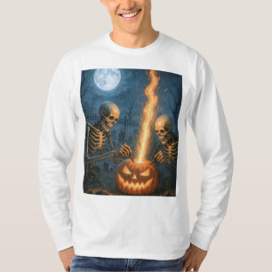 Skeletons Night Out – Unisex T-shirt met lange mou