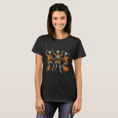 Skeletons Pompoen Halloween T-shirt (Voorkant volledig)