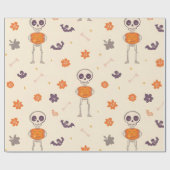 Skeletons & Pumpkins Cadeaupapier (Vlak)