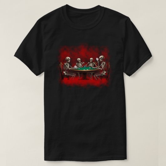 Skeletons spelen poker T-shirt (Design voorkant)