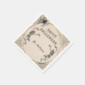 Skeletons Spider Halloween Party Servet (Hoek)