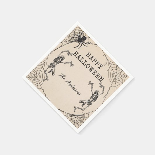  Skeletons Spider Halloween Party Servet (Hoek)