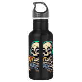 Skeleton's ultieme cheat-dag: Cheesy Pizza Gaming Waterfles (Achterkant)