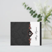 Skeletons Zwart ADD NAAM GLANS Vouwplaats Kaart (Staand voorkant)