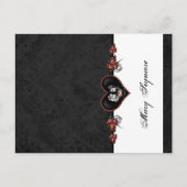 Skeletons Zwart ADD NAAM GLANS Vouwplaats Kaart (Voorkant)