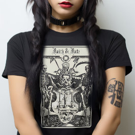 Skeletonschedels Macabre Victoriaans Gotisch T-shirt