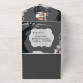 skeletpaar bruiloft all in one uitnodiging (Buitenkant)