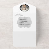 skeletpaar bruiloft all in one uitnodiging (Buitenkant)