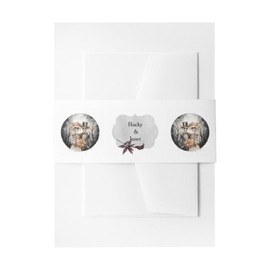 skeletpaar bruiloft uitnodigingen wikkel (Voorkant Voorbeeld)