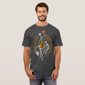 Skeletpaarden en bronc Rider Halloween Costume T-shirt (Voorkant volledig)