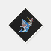 Skeletpiraten Riding Shark Cute Boys Halloween Servet (Hoek)