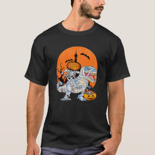 Skeletpompoen met deinosaur t-shirt