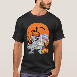 Skeletpompoen met deinosaur t-shirt