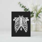 Skeletrib Cage Halloween Costuum Briefkaart (Staand voorkant)