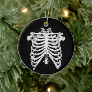 Skeletrib Cage Halloween Costuum Keramisch Ornament
