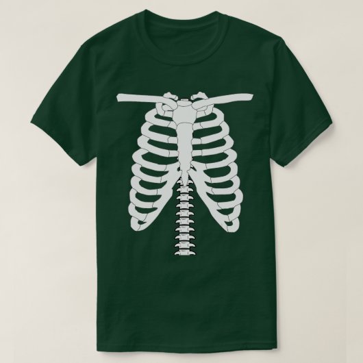 Skeletrib Cage Halloween Costuum T-shirt (Design voorkant)