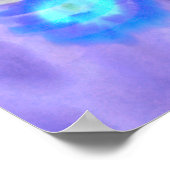 Skeletrib Kooi Floral Paars Blauw  Poster (Hoek)